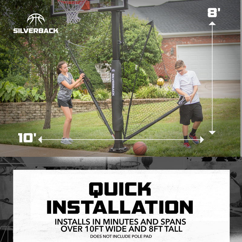 easy to install net retriever silverback basketball hoop