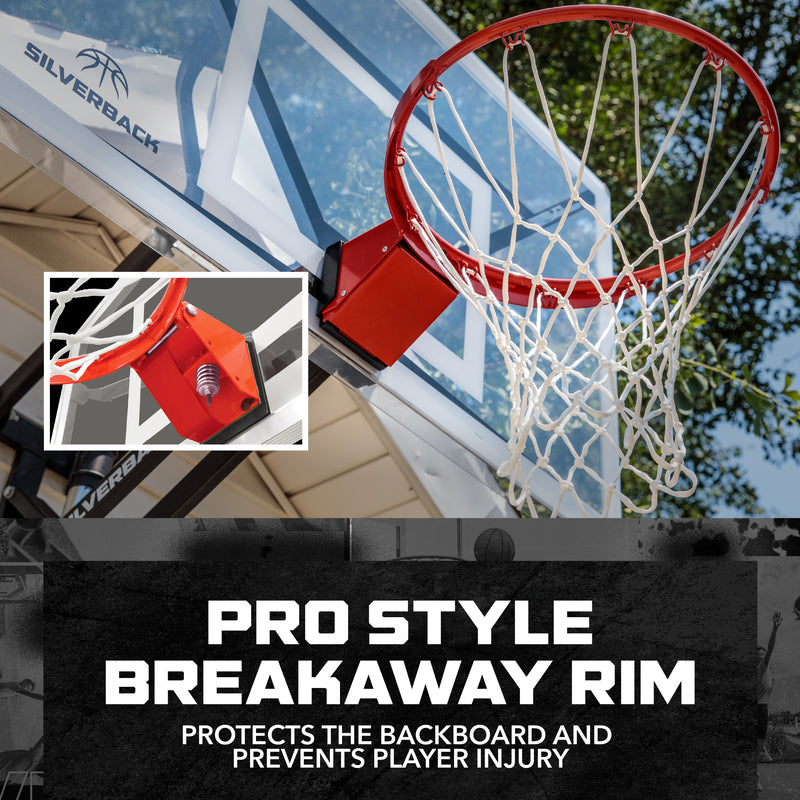 breakaway rim wall mounts bball hoop silverback brand 