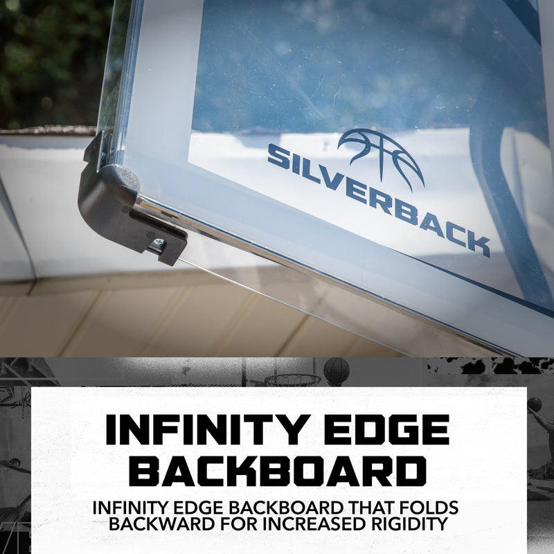 infinity edge backboard on a wall mounted goal for basketball 