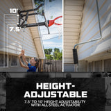 heigh adjustable wall mounted bball goal 