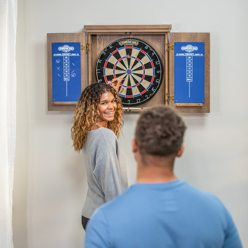 Charleston Bristle Dartboard Cabinet Set