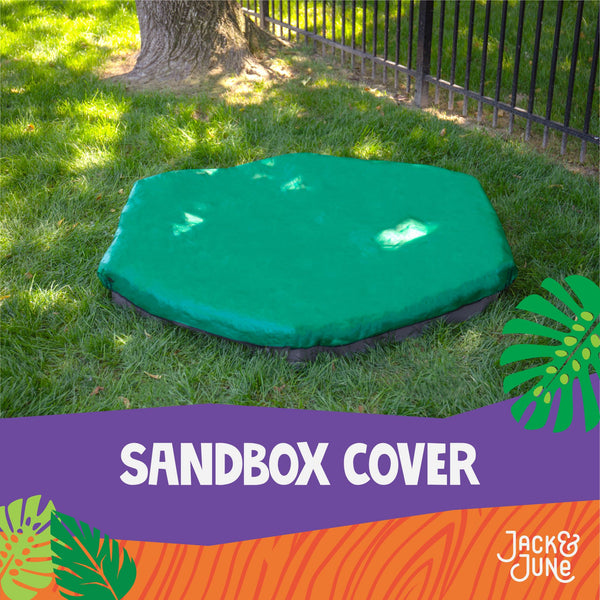 Jack and June sandbox cover outdoors