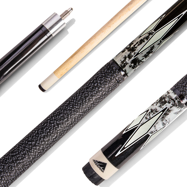 57" Premium Two-Piece Hardwood Cue - Silver