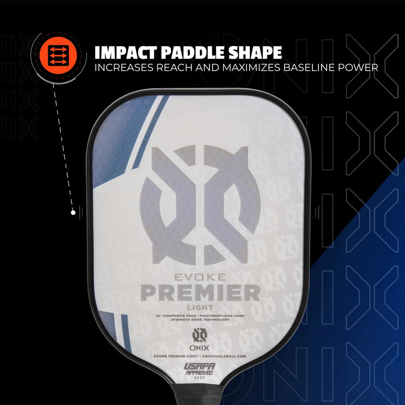 Evoke Premier Pickleball Paddle Blue