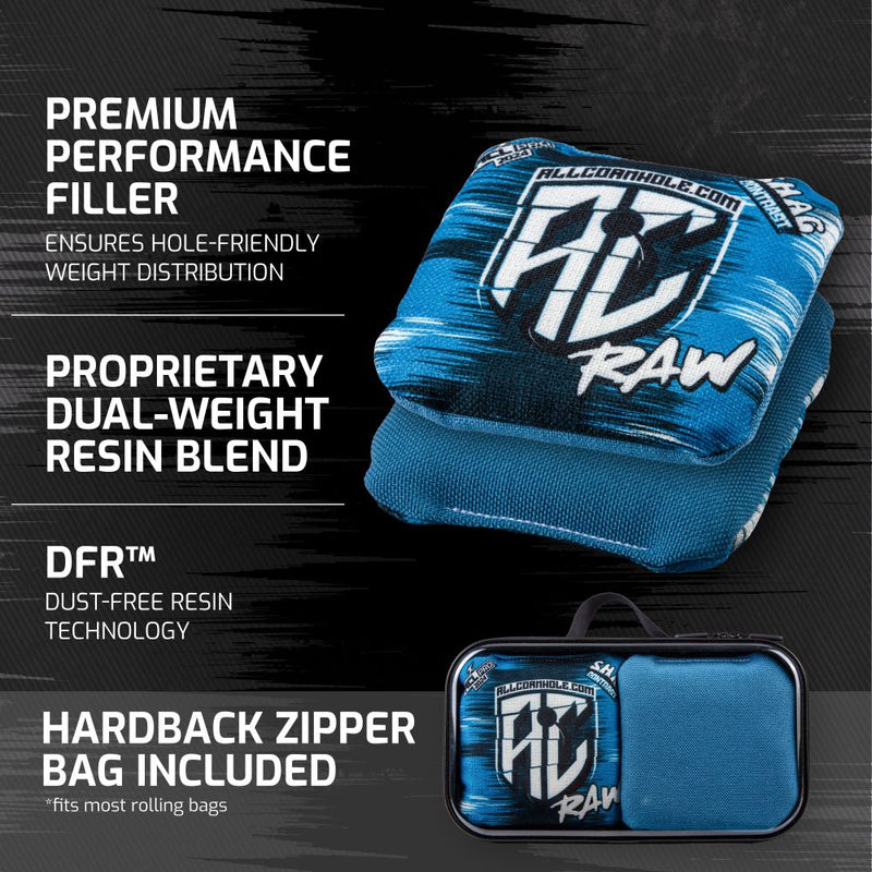 ACL PRO Blue Shag Contrast Cornhole Bags_3