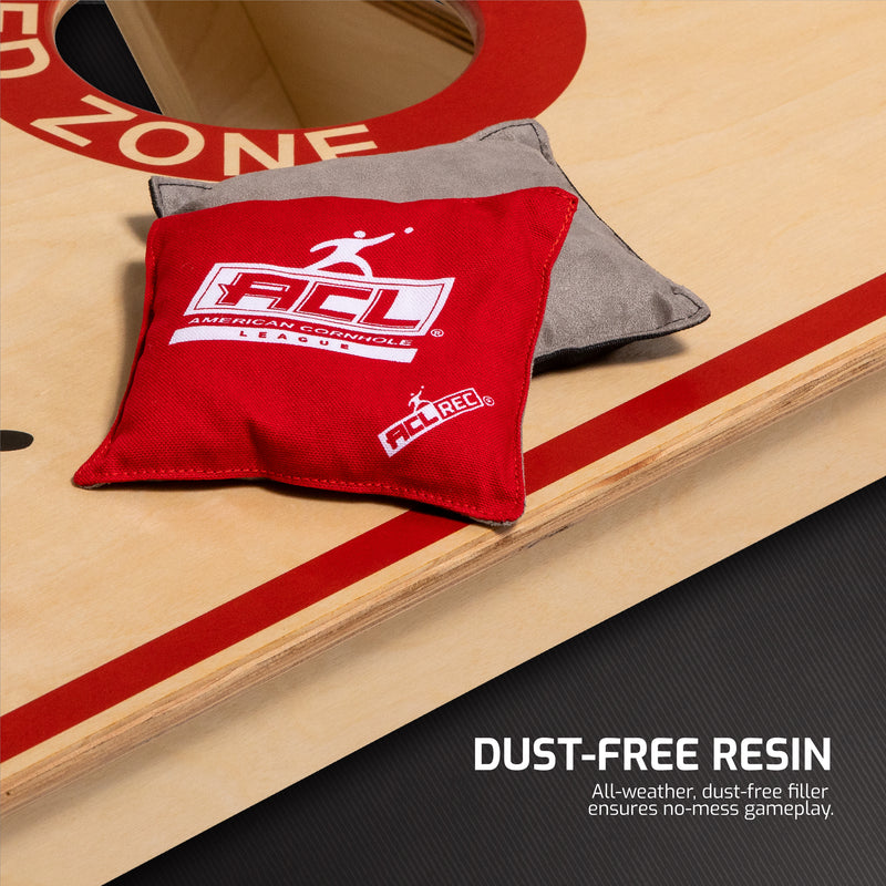 ACL REC Red/Black Stick-N-Slick Cornhole Bags_3