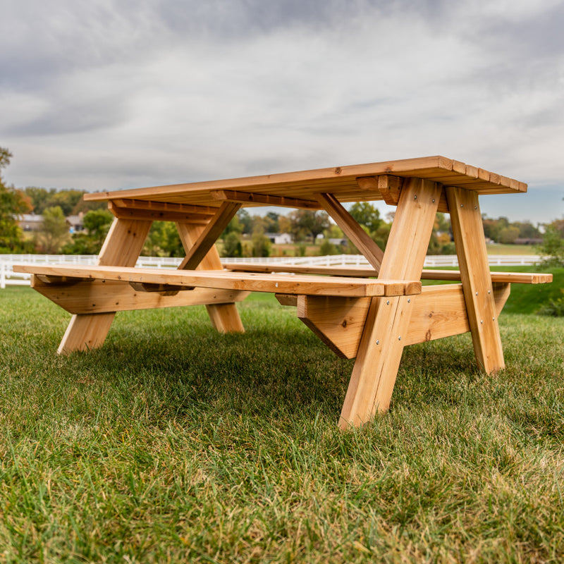 Jack and June Cedar Adult Rectangular Picnic Table_10