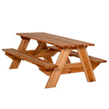 Jack and June Cedar Adult Rectangular Picnic Table_1