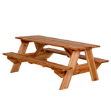 Jack and June Cedar Adult Rectangular Picnic Table_2