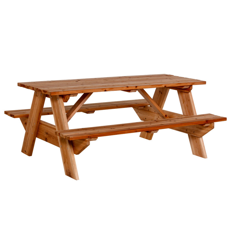 Jack and June Cedar Adult Rectangular Picnic Table_3