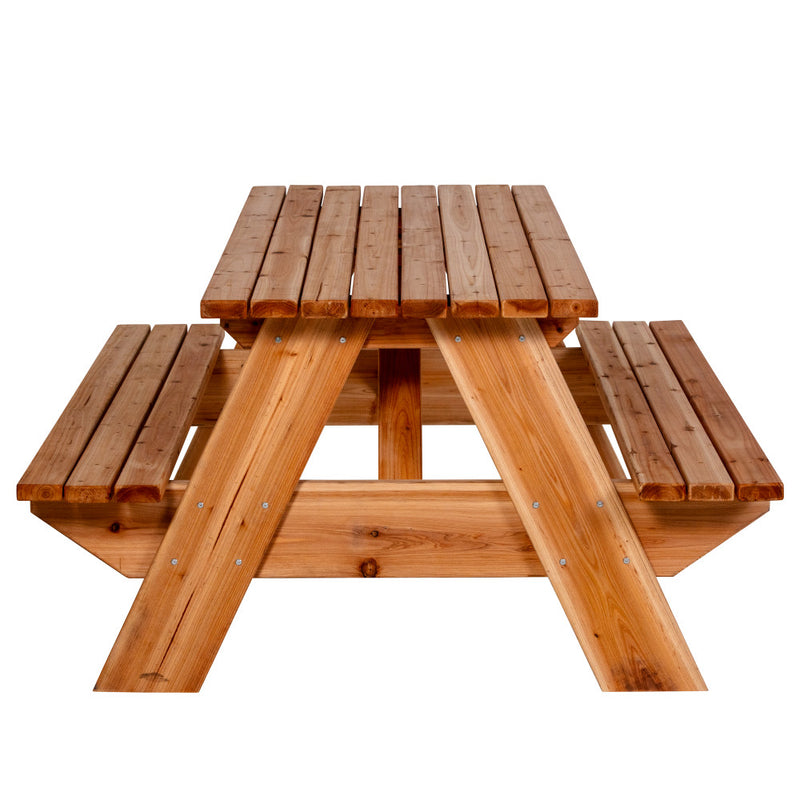 Jack and June Cedar Adult Rectangular Picnic Table_5