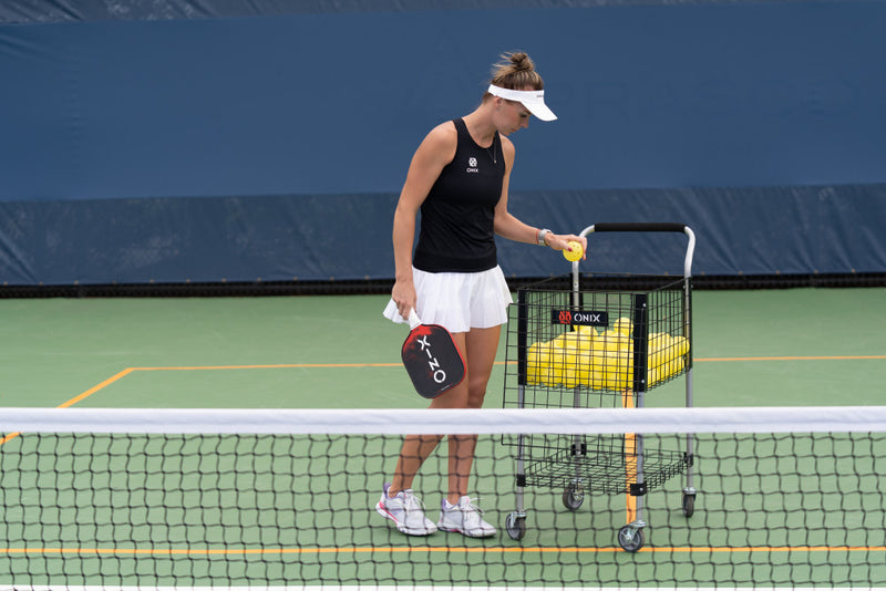 pickleball teaching cart with lucy kovalova