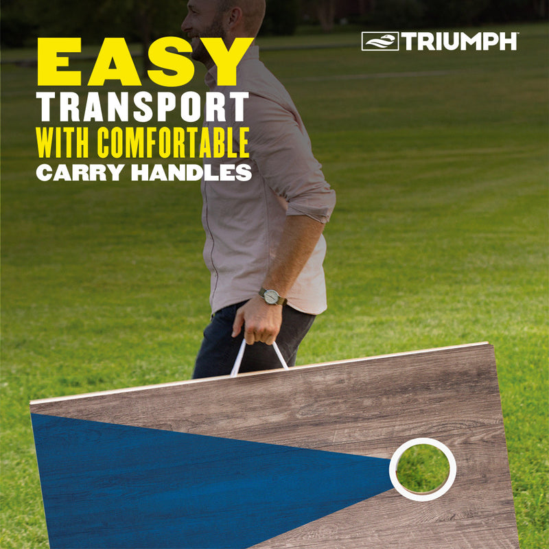 Triumph LED 2X4 Blue/Grey All-Wood Bag Toss_4