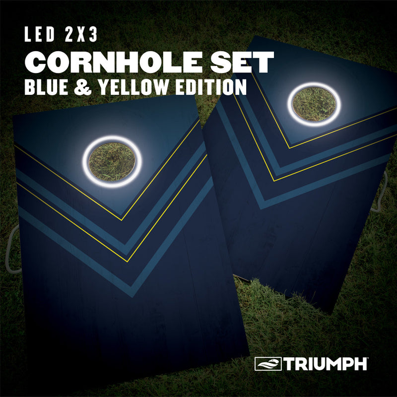 Triumph LED Blue and Yellow 2x3 Cornhole Set_3