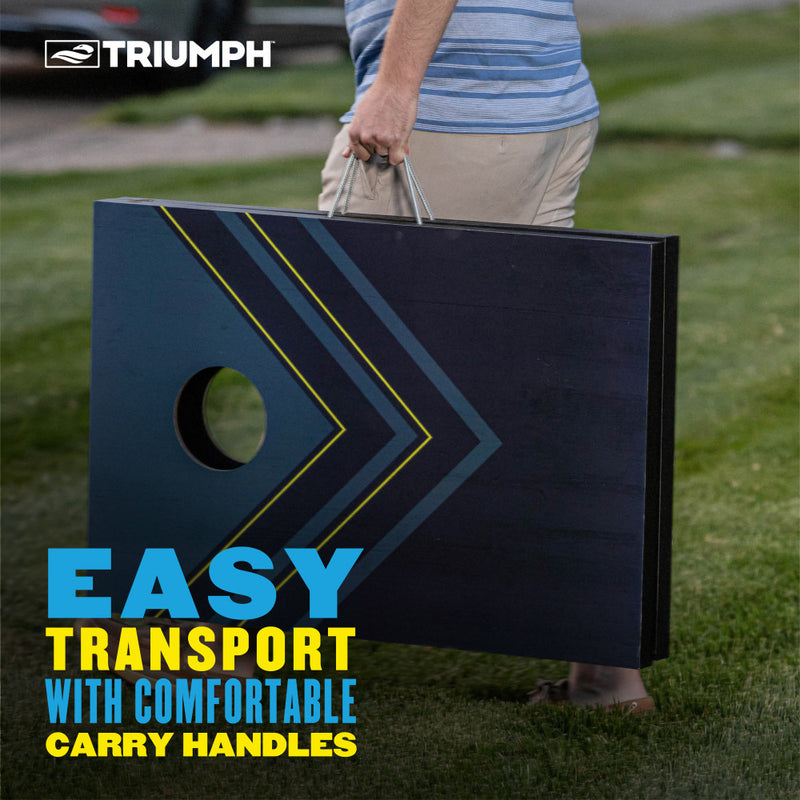 Triumph LED Blue and Yellow 2x3 Cornhole Set_4