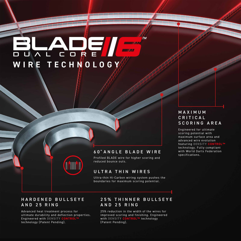 Blade 6 Dual Core Bristle Dartboard