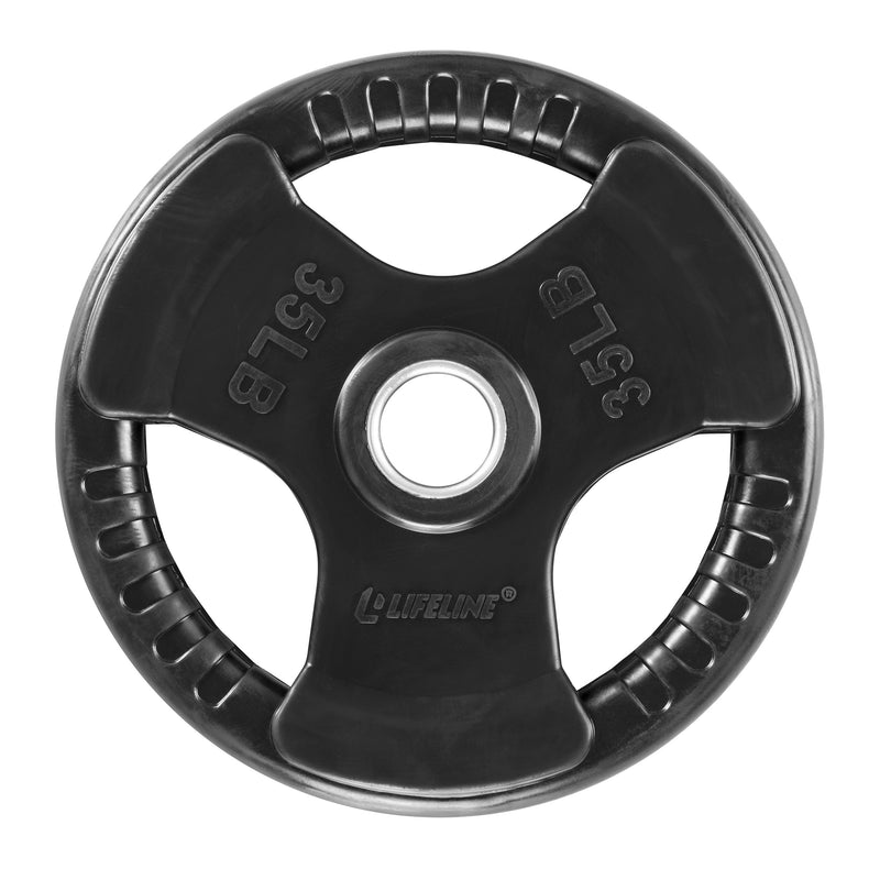 Lifeline Olympic Rubber Grip Plate - 35 LBS_2