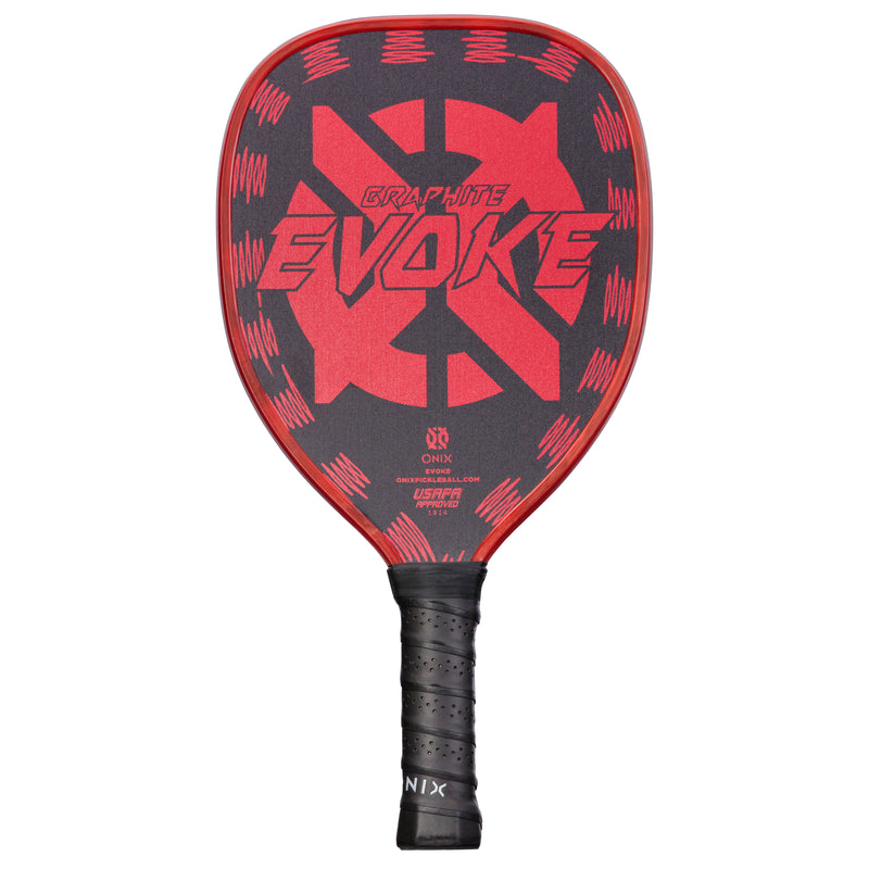 ONIX Graphite Evoke Tear Drop Pickleball Paddle - Red