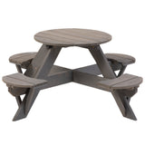 Jack and June Circular Cedar Kids Picnic Table - Outdoor Leisure Table