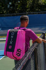 Pro Team Pickleball Paddle Bag lifestyle on man's back