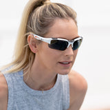 Falcon Pickleball Eyewear on woman