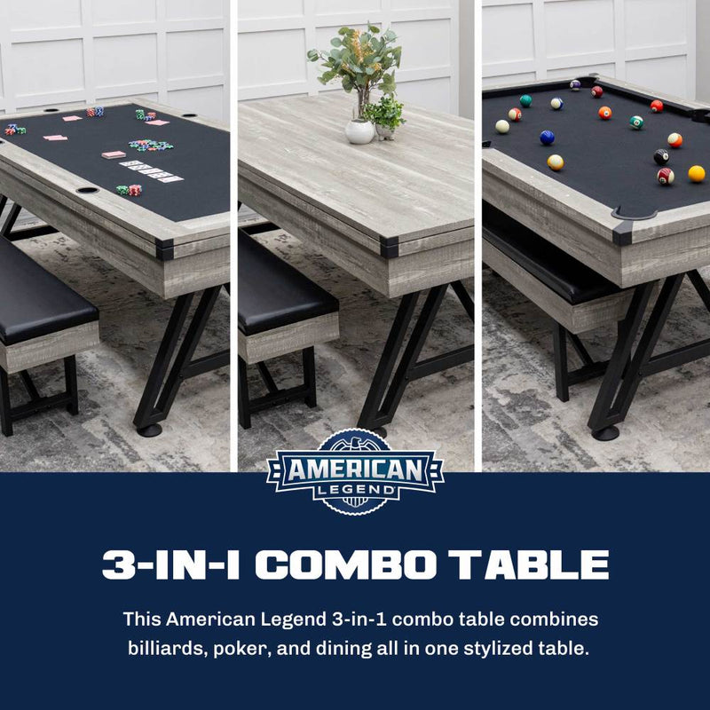 American Legend 3-in-1  Madison Pool + Poker Dining Table_2