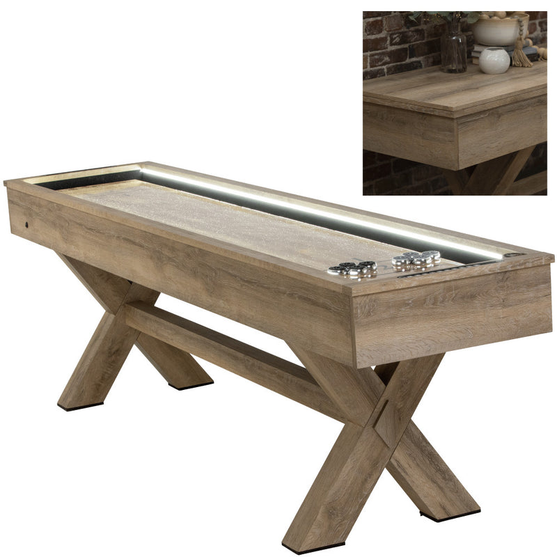 American Legend LED shuffleboard with Buffet Top_1