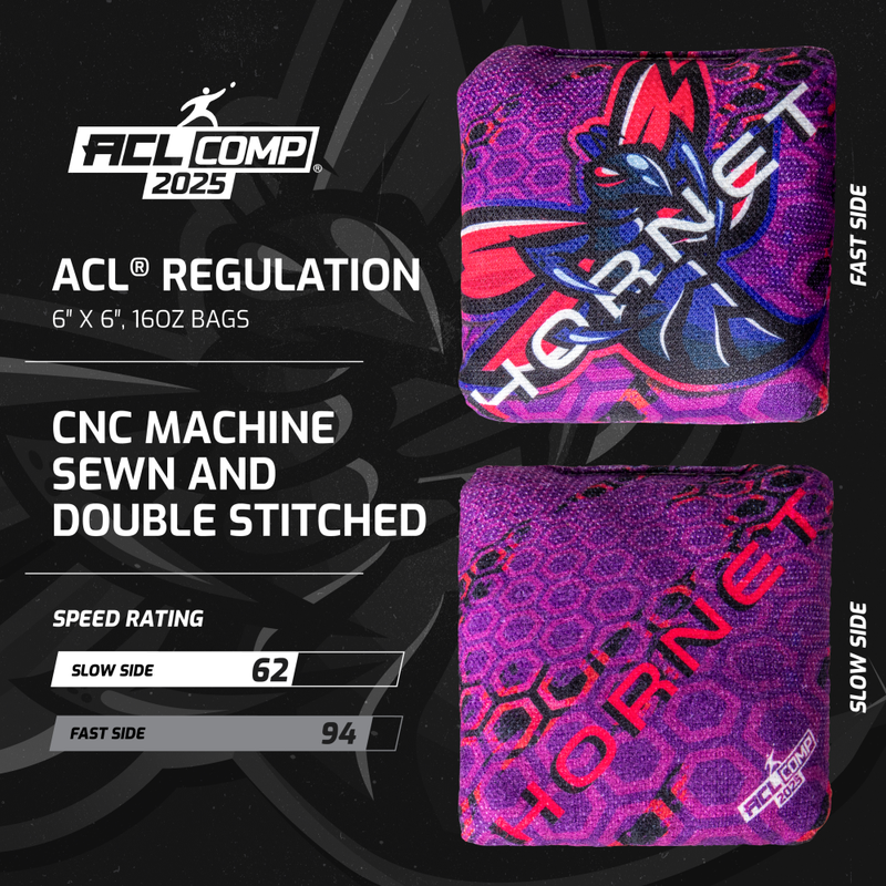 American Cornhole League | ACL® COMP INDIGO PURPLE HORNET CORNHOLE BAGS