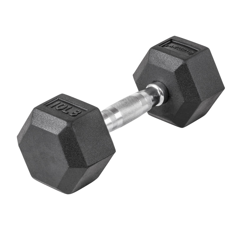 Lifeline Hex Rubber Dumbbell - 10 LBS_11