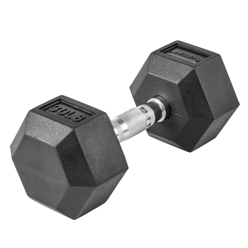 Lifeline Hex Rubber Dumbbell - 30 LBS_11