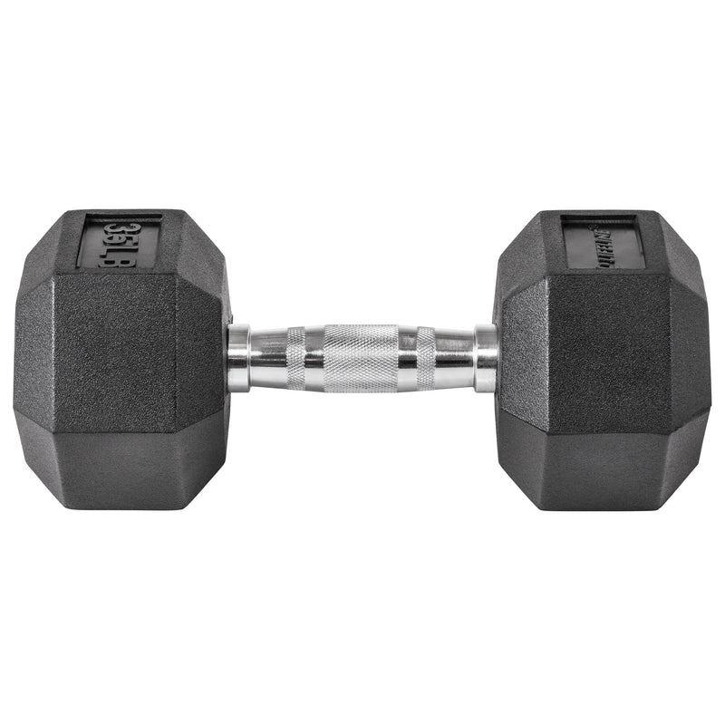 Lifeline Hex Rubber Dumbbell - 35 LBS_11