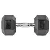 Lifeline Hex Rubber Dumbbell - 35 LBS_12