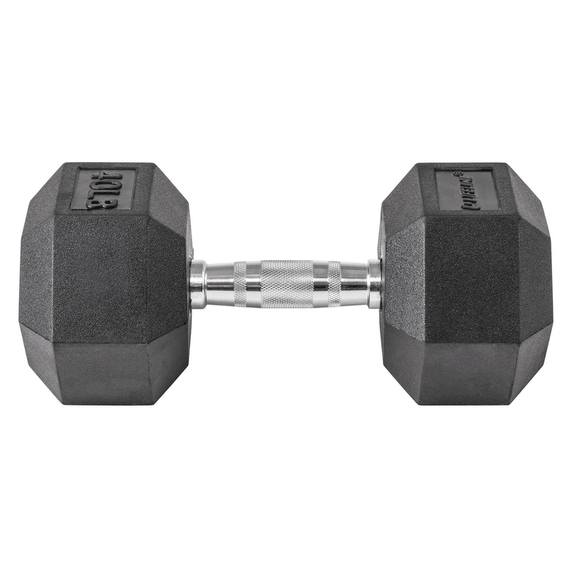 Lifeline Hex Rubber Dumbbell - 40 LBS_12