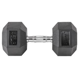 Lifeline Hex Rubber Dumbbell - 45 LBS_11