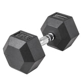 Lifeline Hex Rubber Dumbbell - 45 LBS_9