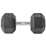 Lifeline Hex Rubber Dumbbell - 50 LBS_12