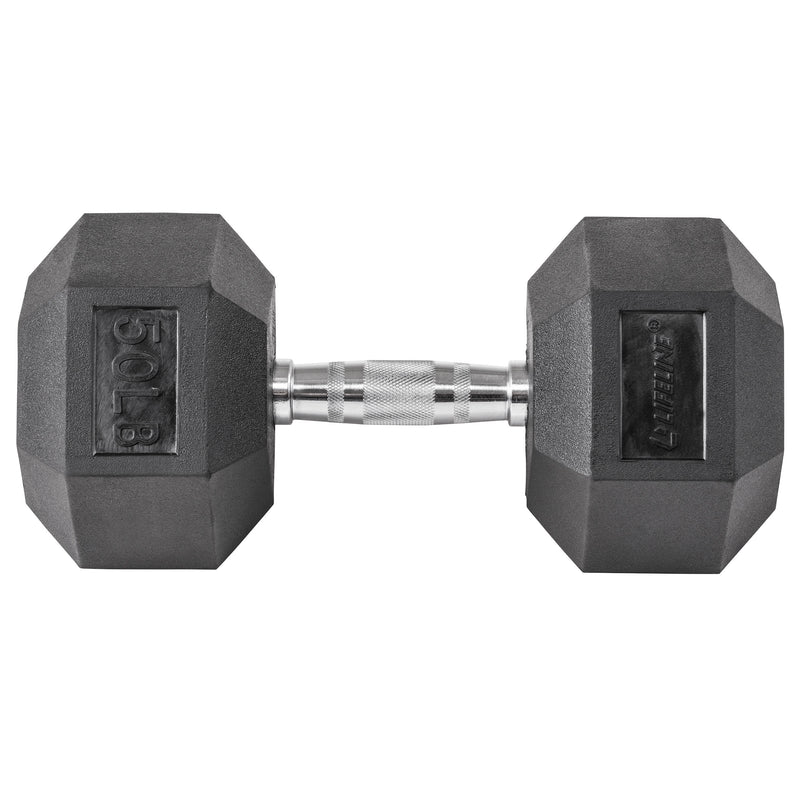 Lifeline Hex Rubber Dumbbell - 50 LBS_13