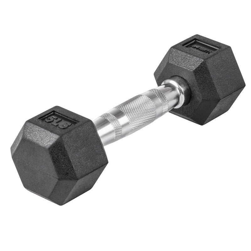 Lifeline Hex Rubber Dumbbell - 5 LBS_8