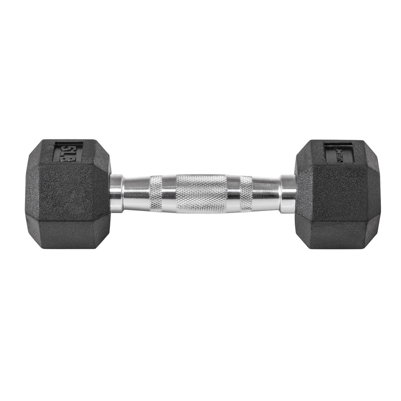 Lifeline Hex Rubber Dumbbell - 5 LBS_9